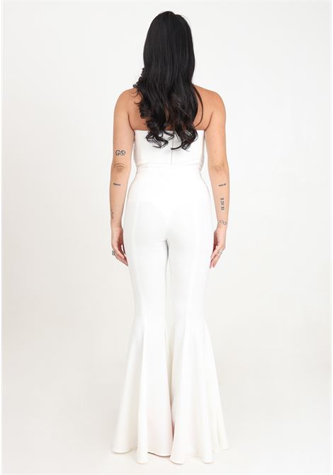 White women's flared trousers SANTAS | Pants | SPV24005BIANCO