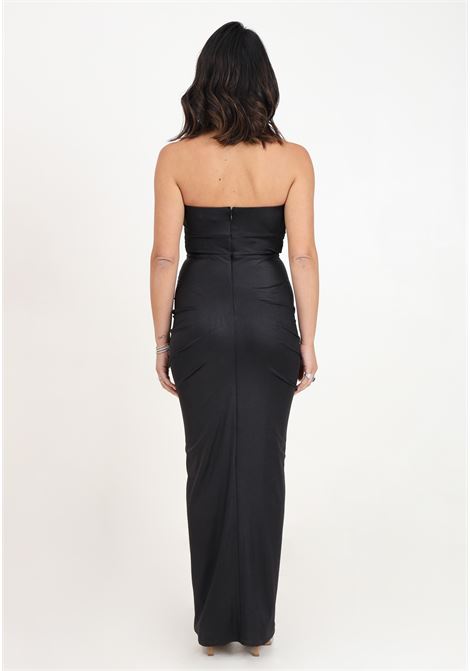 Long black women's dress with cut out detail SANTAS | Dresses | SPV24008NERO