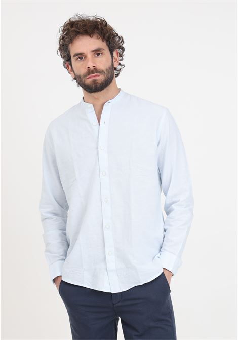 Light blue men's shirt with mandarin collar SELECTED HOMME | Shirt | 16079054Skyway