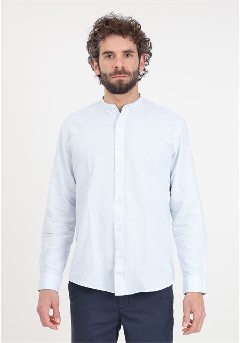 Light blue men's shirt with mandarin collar SELECTED HOMME | Shirt | 16079054Skyway
