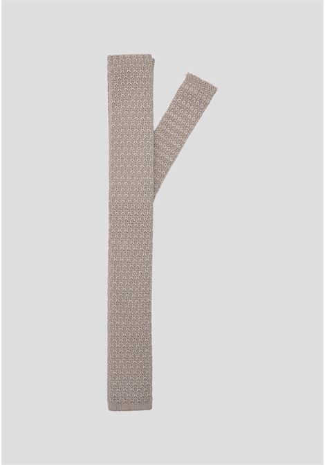 Beige embroidered men's tie by selected SELECTED HOMME | 16083978INCENSE
