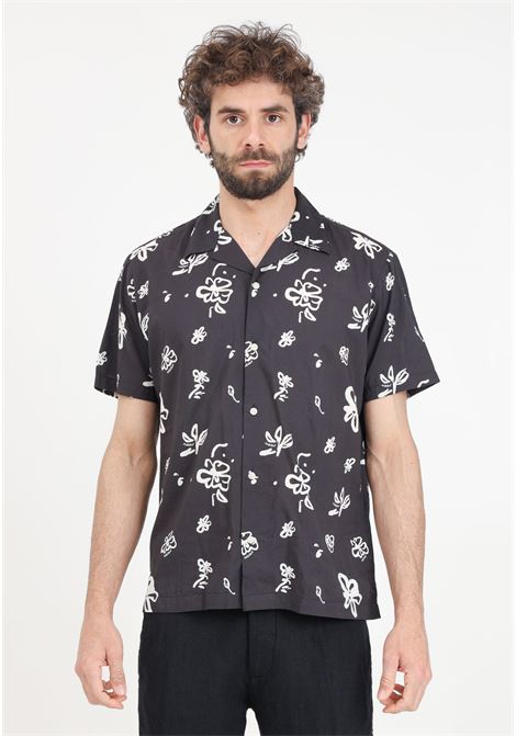 Black men's shirt with floral pattern SELECTED HOMME | 16084639Black