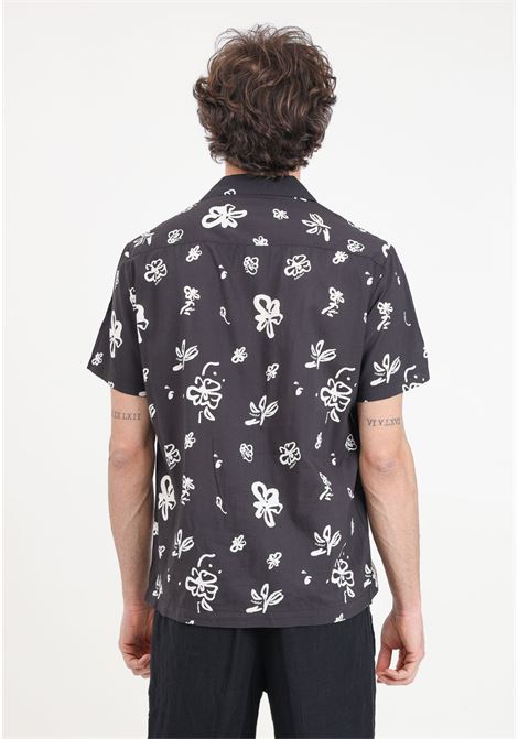 Black men's shirt with floral pattern SELECTED HOMME | Shirt | 16084639Black