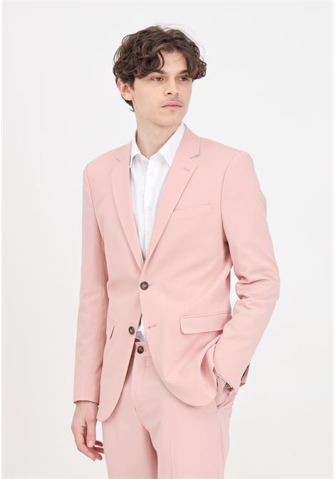 Elegant pink single-breasted men's jacket SELECTED HOMME | Blazer | 16088563Misty Rose