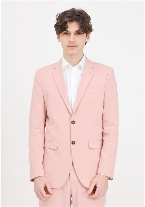 Elegant pink single-breasted men's jacket SELECTED HOMME | Blazer | 16088563Misty Rose