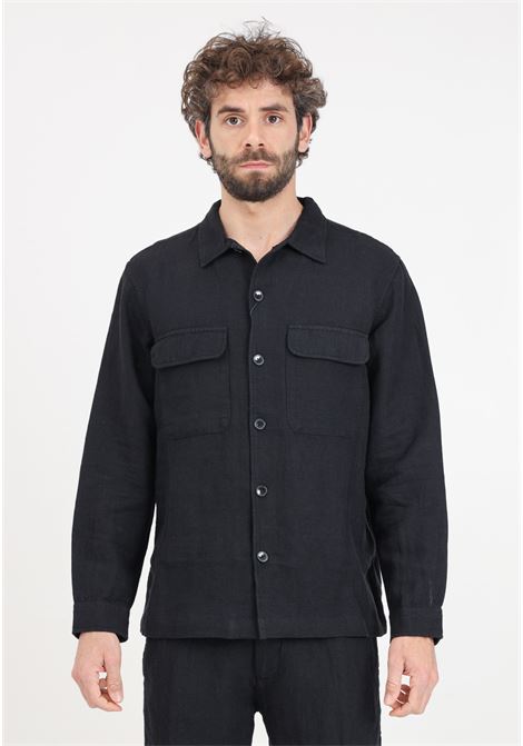 Camicia da uomo nera con tasconi sul davanti SELECTED HOMME | 16092244Black