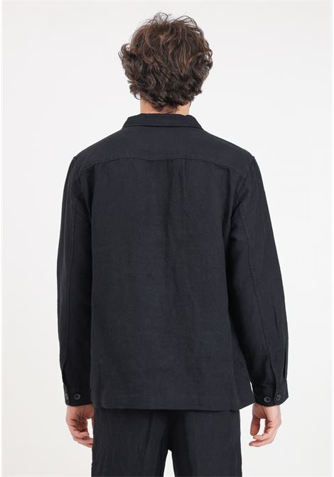 Black men's shirt with large pockets on the front SELECTED HOMME | Shirt | 16092244Black