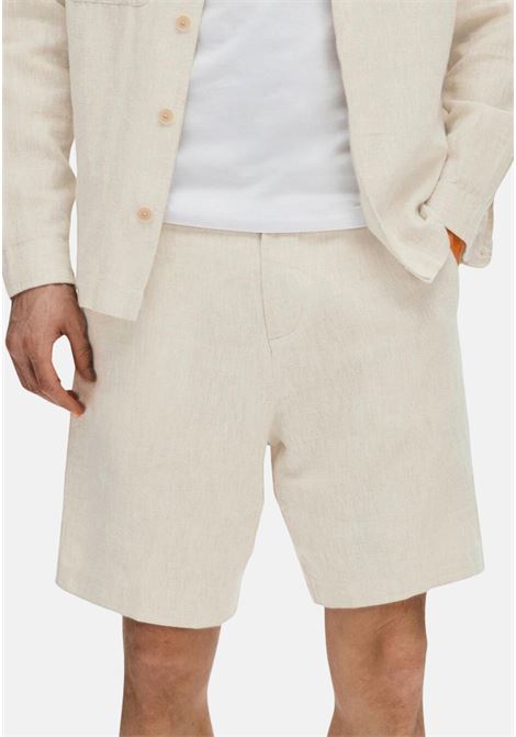 Beige men's shorts SELECTED HOMME | 16092314Pure Cashmere