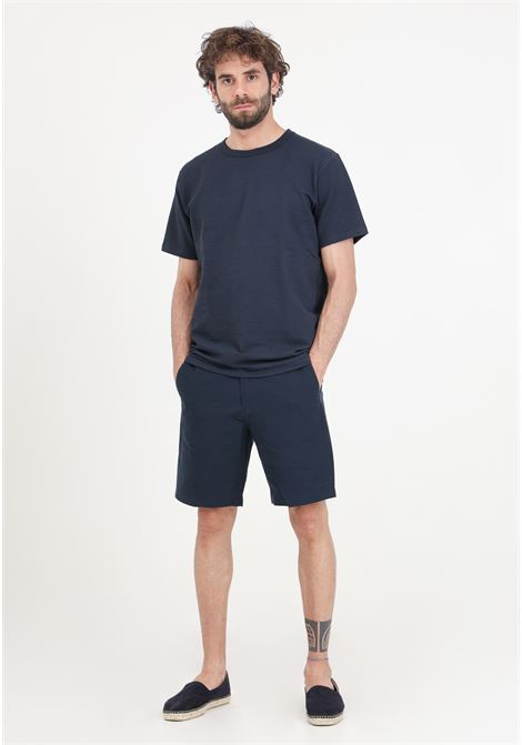 Shorts da uomo blu notte tessuto lavorato SELECTED HOMME | Shorts | 16092367Sky Captain