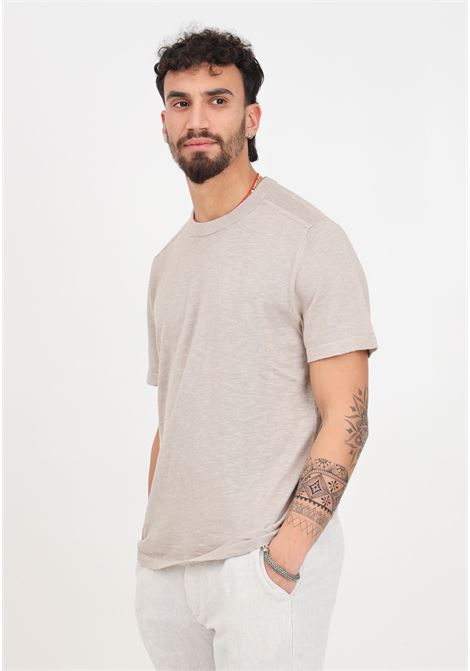 Beige linen blend men's t-shirt SELECTED HOMME | T-shirt | 16092505Pure Cashmere