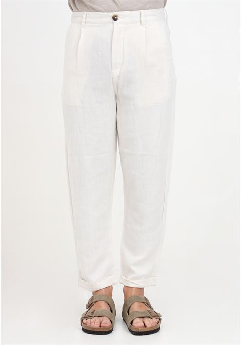 Cream colored men's trousers SELECTED HOMME | 16092732Oatmeal
