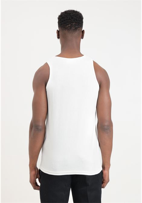 White men's ribbed Slhspencer rib tank top SELECTED HOMME | T-shirt | 16092774Egret