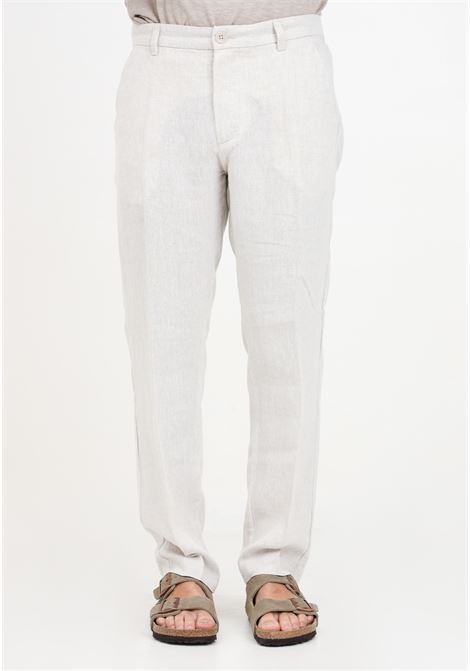 Beige linen blend men's trousers SELECTED HOMME | 16093615Pure Cashmere