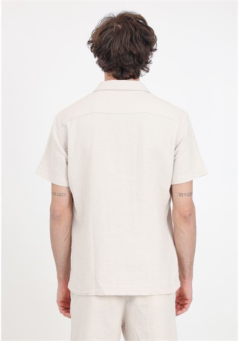 Camicia da uomo beige tessuto lavorato SELECTED HOMME | 16093916Oatmeal