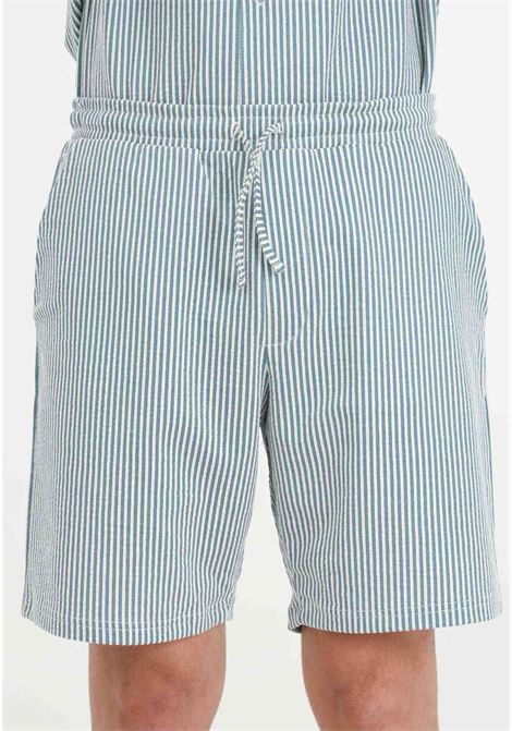 Two-tone casual shorts for men in seersucker SELECTED HOMME | Shorts | 16094153Dragonfly