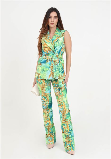 Pantaloni da donna con stampa tropical S#IT | SH24030TROPICAL BAROQUE