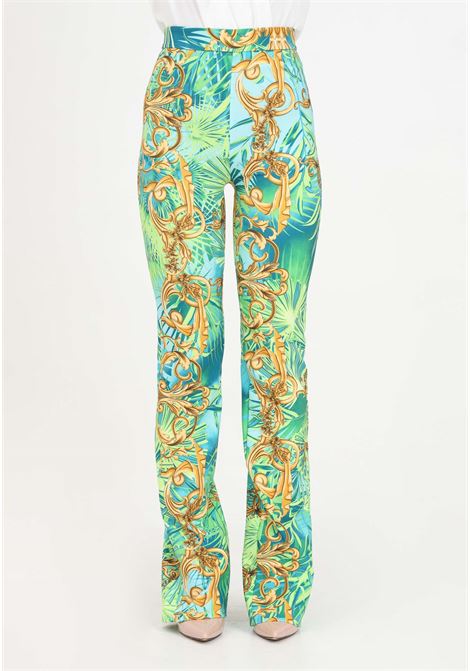 Pantaloni da donna con stampa tropical S#IT | Pantaloni | SH24030TROPICAL BAROQUE
