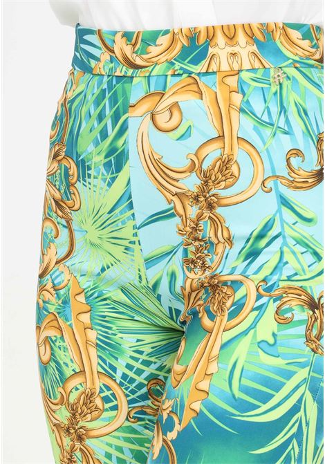 Pantaloni da donna con stampa tropical S#IT | Pantaloni | SH24030TROPICAL BAROQUE