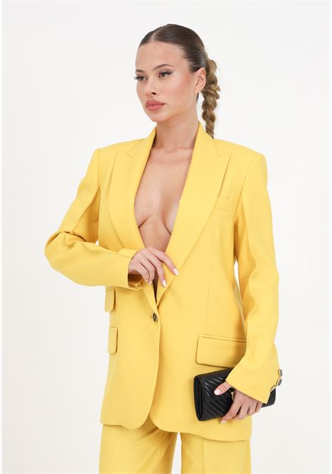 Blazer da donna giallo con singolo bottone SIMONA CORSELLINI | Giacche | P24CPGI002-01-TVIS00120666