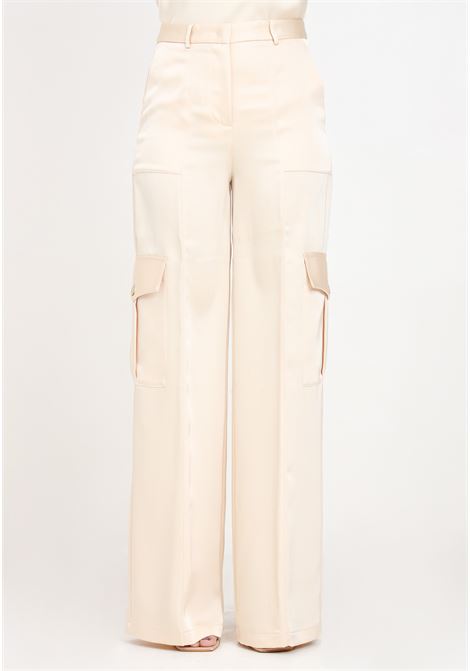 Pantaloni da donna beige con tasche cargo SIMONA CORSELLINI | Pantaloni | P24CPPA001-01-TRAS00400615