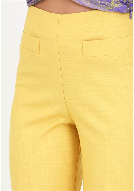 Pantaloni da donna gialli a palazzo SIMONA CORSELLINI | P24CPPA002-01-TVIS00120666