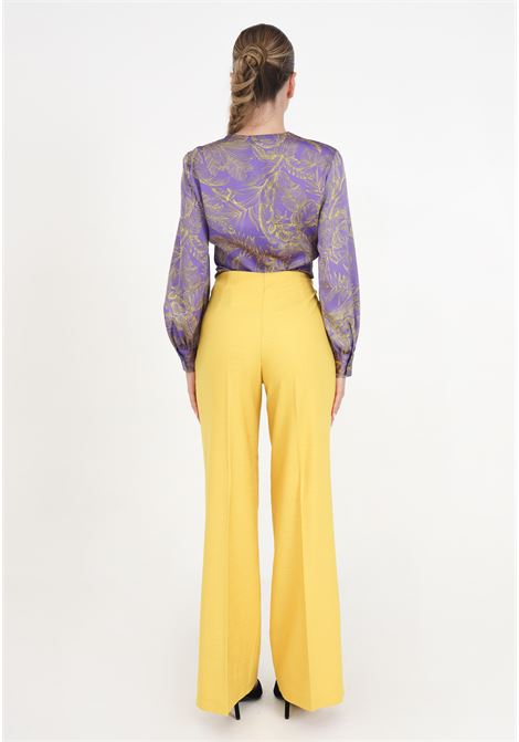 Yellow women's palazzo trousers SIMONA CORSELLINI | Pants | P24CPPA002-01-TVIS00120666