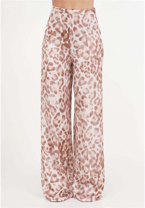 Women's leopard print palazzo trousers SIMONA CORSELLINI | P24CPPA005-02-TRAS00390000
