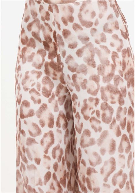 Women's leopard print palazzo trousers SIMONA CORSELLINI | Pants | P24CPPA005-02-TRAS00390000