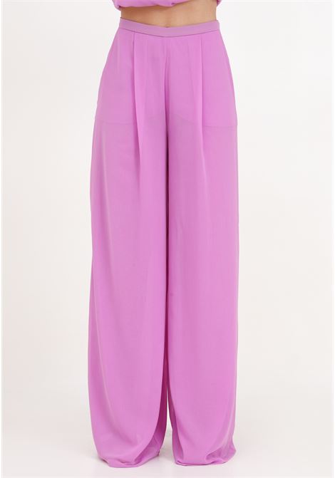 Pantaloni da donna rosa a palazzo SIMONA CORSELLINI | Pantaloni | P24CPPA015-01-TGEO00010673