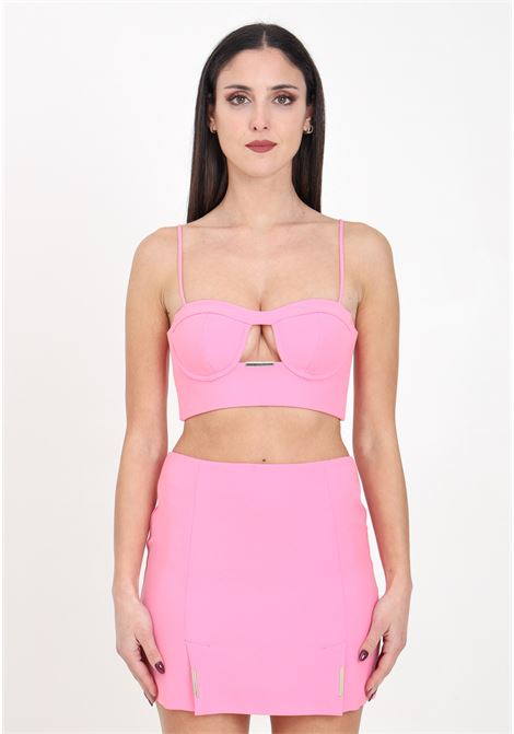 Elegant pink women's top with cut out detail SIMONA CORSELLINI | P24CPTO012-01-TCRP00040671
