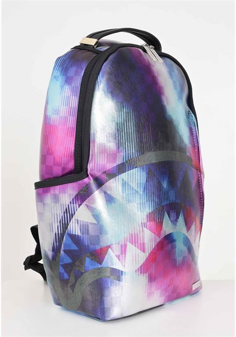 Purple men's and women's tye check backpack SPRAYGROUND | 910B5913NSZ.