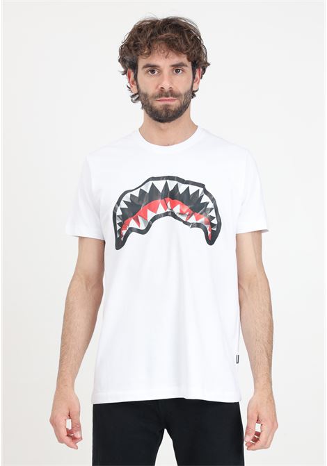 White Crumpled shark men's t-shirt SPRAYGROUND | T-shirt | SP421WHT.