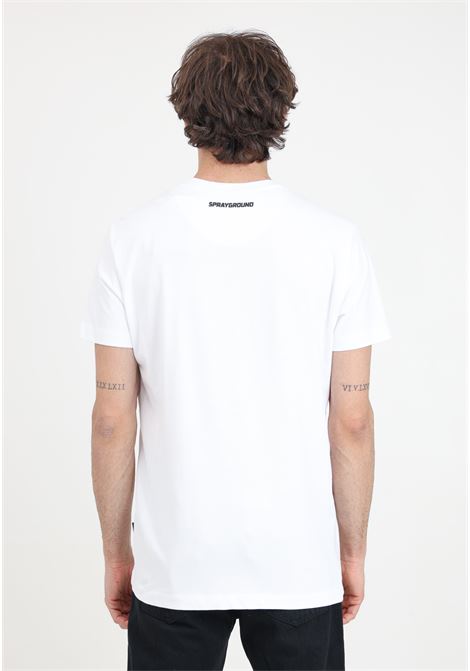 T-shirt da uomo bianca Crumpled shark SPRAYGROUND | T-shirt | SP421WHT.