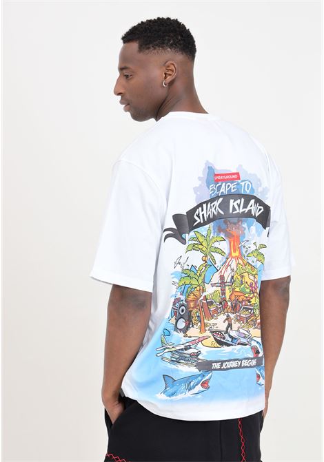 White men's t-shirt with print on the front and back SPRAYGROUND | SP509WHT.
