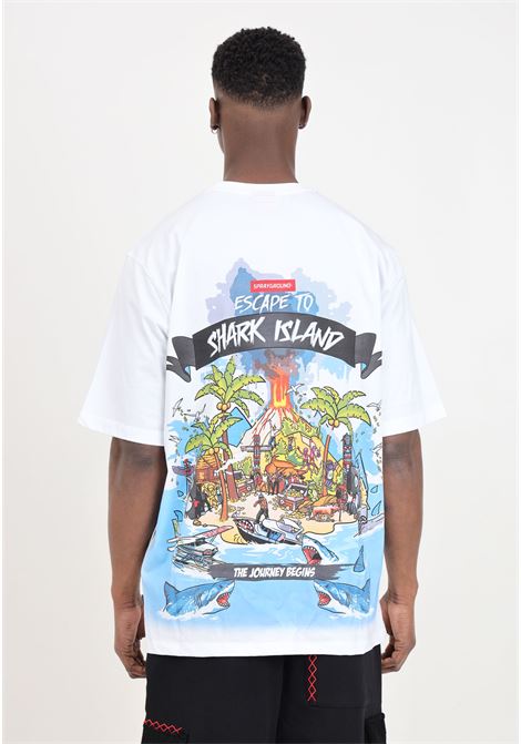 White men's t-shirt with print on the front and back SPRAYGROUND | SP509WHT.