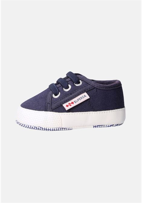 Sneakers neonato blu con lacci elastici SUPERGA | Sneakers | S1116JW-4006944
