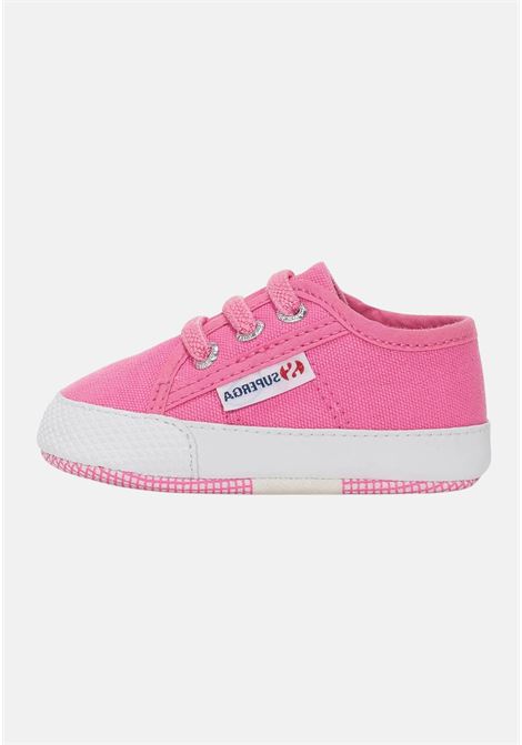 Pink baby sneakers with elastic laces SUPERGA | S1116JW-4006ADW