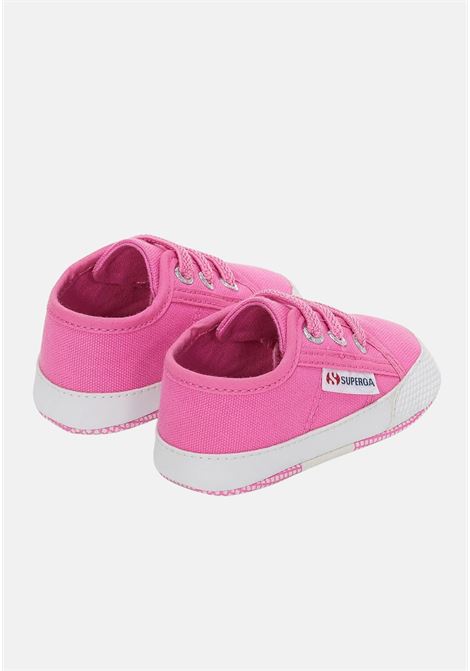 Sneakers neonato rosa con lacci elastici SUPERGA | S1116JW-4006ADW