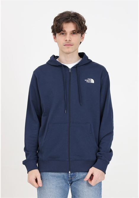 Midnight blue sweatshirt for men with contrasting logo THE NORTH FACE | NF00CEP78K218K21