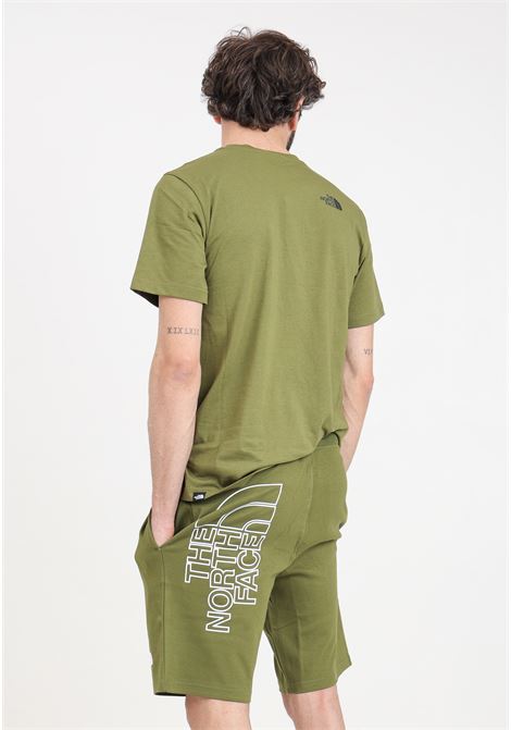 Graphic light olive forest green men's shorts THE NORTH FACE | NF0A3S4FPIB1PIB1