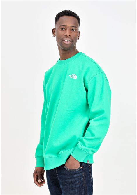 Essential Crew emerald green crewneck sweatshirt for men THE NORTH FACE | NF0A7ZJAPO81PO81