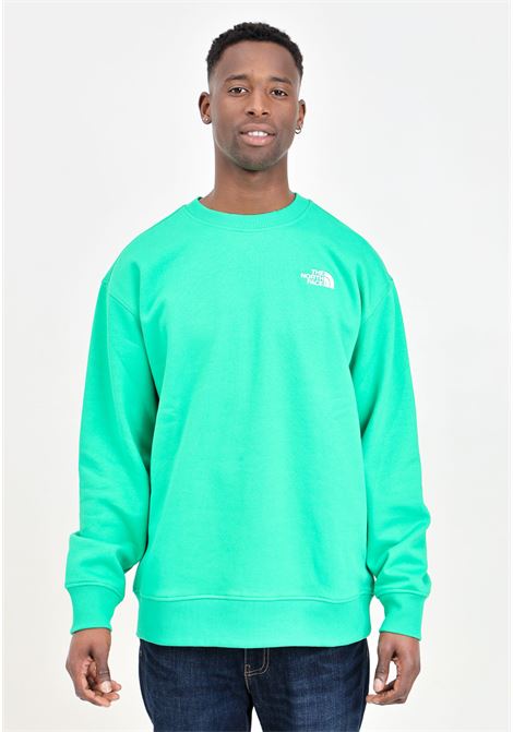 Essential Crew emerald green crewneck sweatshirt for men THE NORTH FACE | NF0A7ZJAPO81PO81