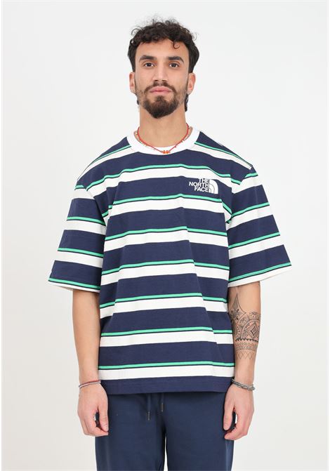 Easy Tnf striped green, blue and white men's t-shirt THE NORTH FACE | T-shirt | NF0A7ZZ2SO81SO81