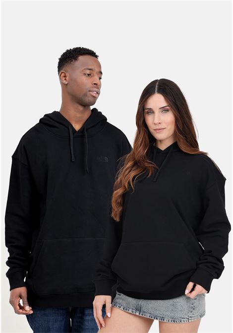 Black men's and women's sweatshirt with tone-on-tone street explorer logo embroidery THE NORTH FACE | Hoodie | NF0A87D3JK31JK31