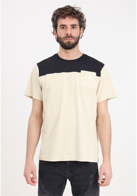 T-shirt da uomo beige e nera ICON THE NORTH FACE | NF0A87DP3X413X41
