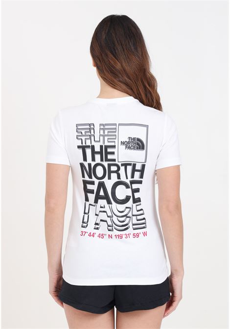 T-shirt da donna bianca Coordinates THE NORTH FACE | T-shirt | NF0A87EHFN41FN41
