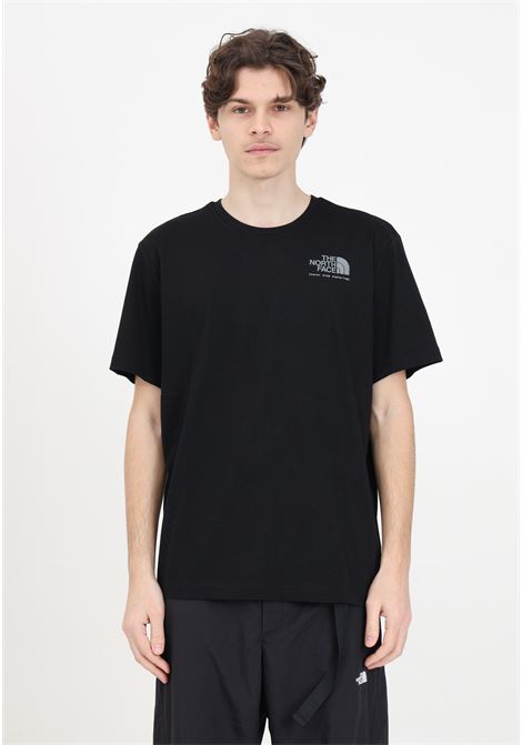 T-shirt da uomo nera con stampa logo in grigio THE NORTH FACE | NF0A87EWJK31JK31