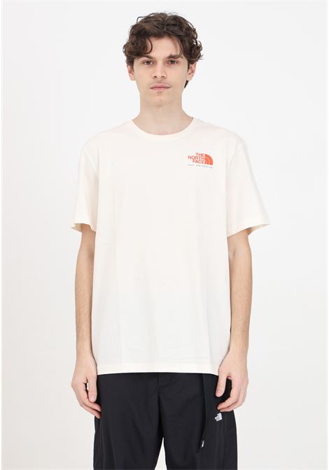 Cream-colored men's T-shirt with logo print THE NORTH FACE | NF0A87EWQLI1QLI1