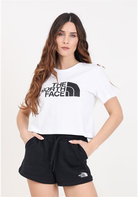 White and black women's T-shirt short at the waist Easy THE NORTH FACE | NF0A87NAFN41FN41