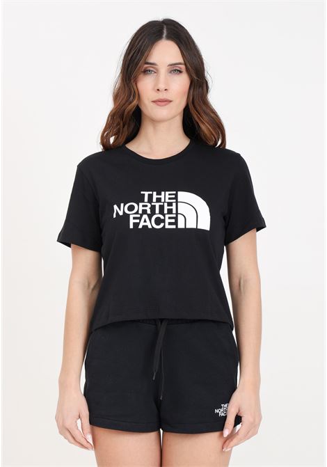 T-shirt da donna bianca e nera corta in vita Easy THE NORTH FACE | T-shirt | NF0A87NAJK31JK31